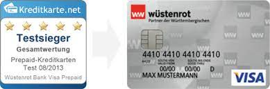 Die visa prepaid kreditkarte der wüstenrot direct bank kostet 19,00. Prepaid Kreditkarten Vergleich