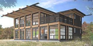 Beyond Tradition Modern Timber Framing Facade House Flat Roof House Designs Flat Roof House