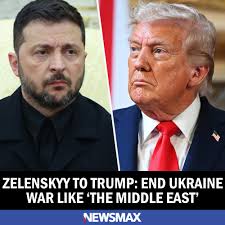 Ukrainian President Volodymyr Zelenskyy urged Donald Trump to broker peace  in Ukraine like in "the Middle East" during a phone call Saturday, saying  if Trump could stop one war, "others can be