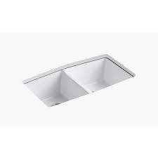 Kohler undermount kitchen bathroom sinks. Reviews For Kohler Brookfield Undermount Cast Iron 33 In 5 Hole Double Bowl Kitchen Sink In White 5846 5u 0 The Home Depot