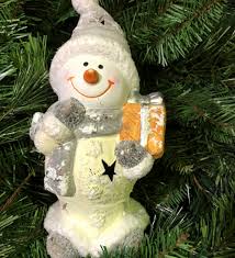 20cm Snowman Tea Light Candle Holder Christmas Galore