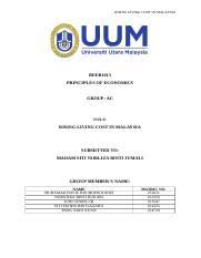 The capital kuala lumpur also pulls in huge numbers of working expats. Assignment Ekonomi Docx Rising Living Cost In Malaysia Beeb1013 Principles Of Economics Group Ac Title Rising Living Cost In Malaysia Submitted To Course Hero