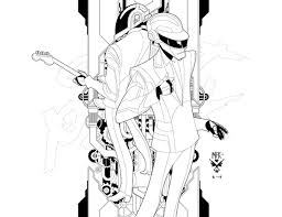 39+ punk rock coloring pages for printing and coloring. Daft Punk By Mfk00 On Behance