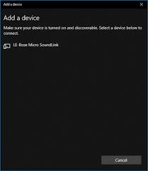 Download and install bose connect 15.0 on windows pc. Re Bose Micro Soundlink Does Not Pair With Wind Bose Community 211612