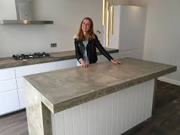 And work surfaces located in kitchens, pantries 2017 nec: Walthamstow Polished Concrete Kitchen Worktop In Situ Cast Concrete Worktops Surfaces And Furniture Conscious Forms