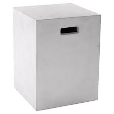 Enjoy sitting in your patio, garden or lawn with these concrete outdoor table. Customer Favorite Sunpan Castor 13 75 Square Shaped Modern Concrete End Table In White Accuweather Shop
