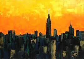 Own the sunset with one of our colorful and exciting prints. New York Skyline Paintings For Sale Saatchi Art