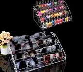 4 Tiers Makeup Holder Tiered Acrylic Organizer for Lipstick Nail Polishes  Eye Shadow Toy Collection Dresser Reagent Container Retail E ssential Oils  ...