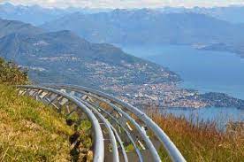 Mount mottarone is considered a natural balcony from which there are 360° panoramic views across the po valley to the alps. Shot 3 Of The Toboggan Ride Picture Of Cableway Stresa Mottarone Tripadvisor