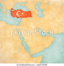 Anatolia has hosted many civilizations throughout history. Map Of Middle East Turkey Turkey Turkish Flag On The Map Of Middle East Western Asia In Soft Grunge And Vintage Style Canstock