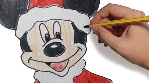 4 imágenes chidas para dibujar a color. Dibujos De Navidad De Mickey Mouse Paso A Paso Facil A Color Para Ninos