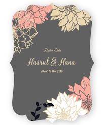 150 mm x 300 mm saiz tertutup : Kad Kahwin Floral 24 Chantiqs Kad Kahwin