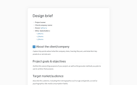 Then state the project name, and include a short description. How To Write A Design Brief With Examples