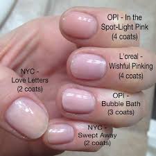 Pink Sheer Polish Comparison N Y C Sheer French Manicure Nail Enamel Love Letters 146a 2 Coats Inde Pink Gel Nails Pink Nail Polish Pink Nail Colors