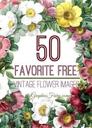 All images are transparent background and unlimited download. 50 Favorite Free Vintage Flower Images The Graphics Fairy