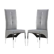Do you assume grey faux leather dining chairs looks great? Vesta Dining Chair In Grey Faux Leather In A Pair Furniture In Fashion Contemporary Dining Room Chair Faux Leather Dining Chairs Dining Chairs For Sale