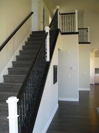 Going for the black banister and white spindles. Stair Case With Black Railing And White Newel Post Arts Crafts Staircase Salt Lake City By Rasband Homes Houzz Uk