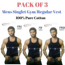 details about mens singlet cotton sleeveless color gym casual vest pack of 3 rupa frontline