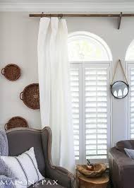 (see the wrought iron double curtain rod bracket here.) if you want a double traverse system, you can purchase two superfine rods and an additional set of double brackets, plus double rod supports to create the functionality you. Diy Curtain Rods Restoration Hardware Inspired Maison De Pax