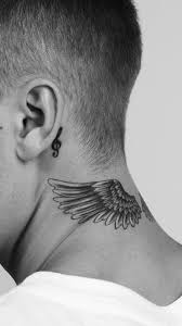 Bieber Wings Tatto Justin Bieber Tatuagem No Pescoco Tatuagem De Asas Papel De Parede Do Justin Bieber