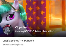 Clopician | Creating NSFW 3D Art and Animations | Patreon