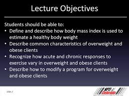 Training Overweight And Obese Clients Based On Nasm Cpt