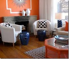 Becolorful Color Of The Week Brilliant Navy Living Room Orange New Living Room Home