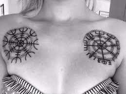 My New Tattoos Vegvisir And Aegishjalmr Tattooed By Mike Banting Frozenmoontattoo Vikingtattoo Vegvisir Aegishjalmur Tattoo Designs Small Tattoos Tattoos
