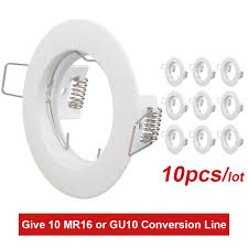 Concept direct emission ceiling mounted fixture for halogen or metal halide lamps. 10pcs Gu10 Surface Mounting Led Downlight Frame Recessed Spot Light Halogen Lamp Led Base Ceiling Spotlight Fitting Mr16 Fixture Lamp Bases Aliexpress