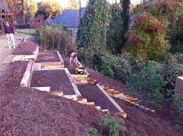 Terraced Garden Sloped Garden Sloped Backyard Landscaping On A Hill