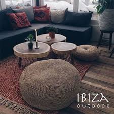 raffia poef en ronde salontafels home decor coffee table furniture