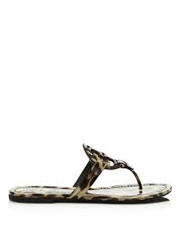 Tory burch pink snake print miller sandals. Tory Burch Leather Miller Leopard Print Sandals Lyst