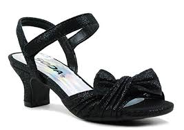 Little Girls Pageant Glitter Sparkling High Heels Sandals Floral Girl Dress Shoe Carry Iis Sparkle High Heels Girls Dress Shoes Leather Shoes Woman