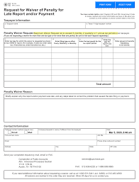 This money can be waived. Form 89 224 Download Fillable Pdf Or Fill Online Request For Waiver Of Penalty For Late Report And Or Payment Texas Templateroller