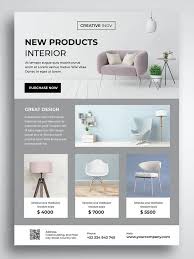 Interior Furniture Flyer Template Psd Minimal Furniture Design Interior Design Website Layout Design
