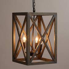 Gray Wood And Iron Valencia Chandelier Farmhouse Lighting Farmhouse Chandelier Farmhouse Light Fixtures