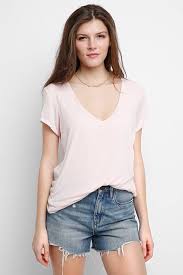 Groceries Apparel Sweet Vee V Neck Knit Top Blush V Neck Shirt For Women Light Pink Shirt For Girls Everyda Groceries Apparel Pink Shirts For Girls Knit Top