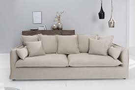 Stilvolles Xxl Sofa Heaven In Verschiedenen Farben Erhaltlich Inkl Rucken Und Zierkissen Ratenkauf Schneller Versan 3er Sofa Maritime Mobel Sofa Design