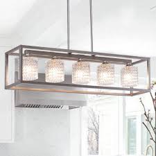 Cleo 5 Light Rectangle Chandelier Dinning Room Light Fixture Rectangle Chandelier Dinning Room Lighting