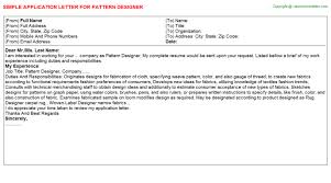 How to apply for assistant fashion designer christian dior? Pattern Designer Application Letters