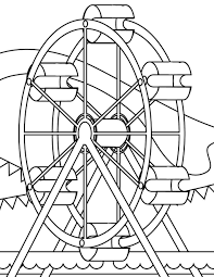 Fun Ferris Wheel Coloring Sheet For Kids Coloring Pages Birthday Coloring Pages Coloring Sheets