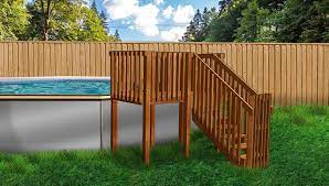 On this page you will see some prefab deck kits for above ground pools that are easy to self install. 2021 Connect A Deck For Any Pool Ships Free Freight Swimming Pool Discounters
