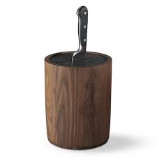 Walnut Knife Holder With Kapoosh Insert Knife Holder Utensil Holder Knife