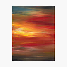 Etsy, your place to buy and sell, things handmade, vintage, and. Color Intoxication 1 Colorcul Bold Deep Garnet Crimson Red Yellow Black Sunrise Sunset Ombre Abstract Acrylic Painting Poster By Ebiemporium Redbubble