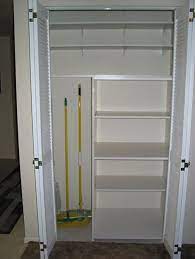 Nothing is more obscene in a kitchen than seeing all the the post today is all about this dandy handy broom closet perfect for holding all those brooms and. Maybe This Configuration Would Work For The Kitchen Pantry Broom Closet Closet Layout Pantry Closet Organization Cleaning Closet Organization