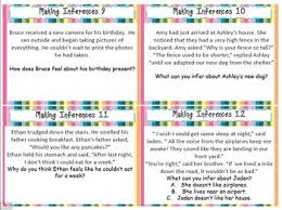 Inference task cards record sheet answer key. Making Inferences Task Cards By Stephanie Smith Tpt