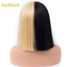It is, dare i say, the most versatile hairstyle, and it doesn't get nearly as much love as it deserves. Joy Luck Synthetic Hair Wig Half Black And Half Blonde Color Sia Wig Short Straight Full Wig Cosplay Wig For Women Or Men Aliexpress