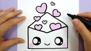 How To Draw A Cute Envelope With Love Hearts Easy Happy Drawings Pretty Easy Drawings Cute Easy Drawings Happy Drawing