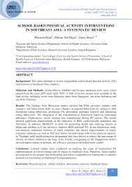 When you successfully complete a diploma or degree with the the university of london also has its own intercollegiate library at senate house in bloomsbury. Pdf School Based Physical Activity Intervention In Southeast Asia A Systematic Review