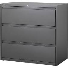 Lorell 3 drawer lateral file cabinet. Lorell Hanging File 3 Drawer Lateral File Cabinet Letter Legal A4 36 Wide Charcoal Officesupply Com